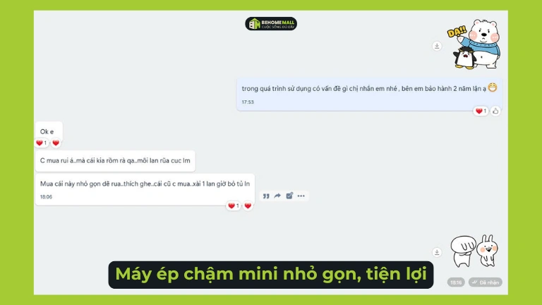 Feedback của khách hàng