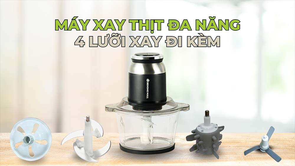 Máy Xay Thịt Đa Năng Với 4 Lưỡi Xay Tiện Dụng